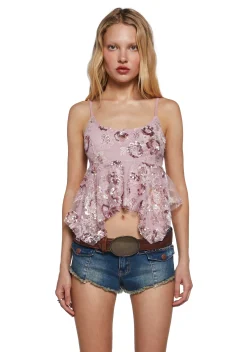 Current Mood Tops|Plus*Blushing Sparkles Cami Top