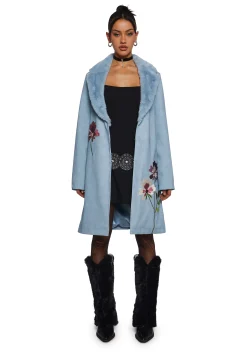 Current Mood Outerwear|Plus*Bohemian Dreamscape Faux Suede Coat