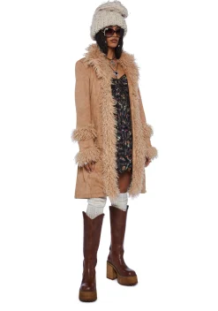 Current Mood Outerwear*Bohemian Groove Faux Suede Jacket