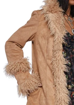 Current Mood Outerwear*Bohemian Groove Faux Suede Jacket
