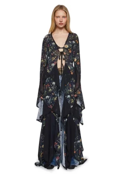Current Mood Outerwear|Plus*Bohemian Woman Floral Duster