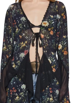 Current Mood Outerwear|Plus*Bohemian Woman Floral Duster