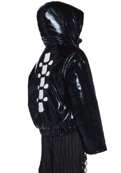 Trickz N' Treatz Outerwear*Bone Baddie Puffer Jacket