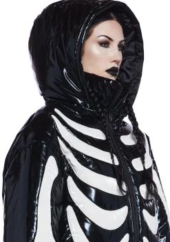 Trickz N' Treatz Outerwear*Bone Baddie Puffer Jacket