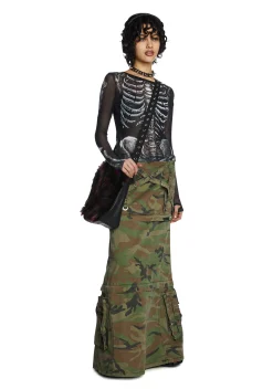 Trickz N' Treatz Tops|Plus*Boneyard Mesh Top