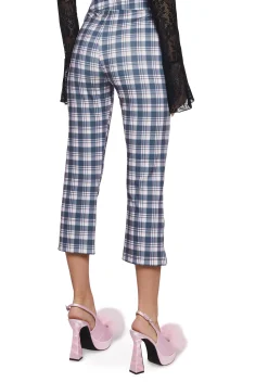 Sugar Thrillz Bottoms*Book Club Babe Plaid Capri Pants