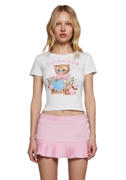 Sugar Thrillz Tops|Plus*Books Rule Baby Tee