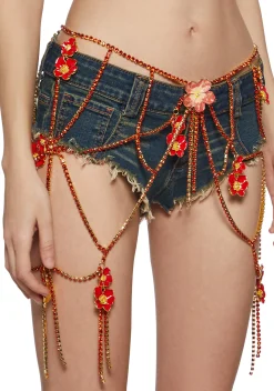 Club Exx Belts & Harnesses*Botanical Effect Chain Belt