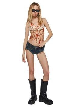 Club Exx Belts & Harnesses*Botanical Effect Chain Belt