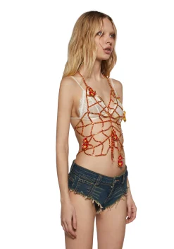 Club Exx Belts & Harnesses*Botanical Effect Chain Harness