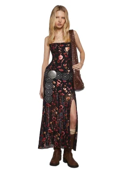 Current Mood Dresses|Plus*Botanical Elegance Floral Midi Dress