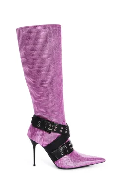 Generation Kiss Boots*Boulevard Knee High Boots - Pink Bling