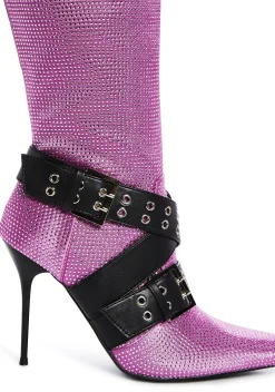 Generation Kiss Boots*Boulevard Knee High Boots - Pink Bling