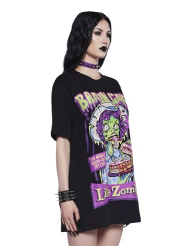 Trickz N' Treatz Tops*Brain Food Glow In The Dark Graphic Tee