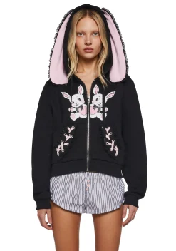 Sugar Thrillz Outerwear|Sweatshirts & Hoodies*Bunny Boo Hoodie With Ears