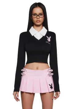 Playboy by Dolls Kill Tops|Plus*Bunny Hop Knit Sweater