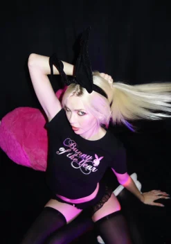 Playboy by Dolls Kill Tops|Plus*Bunny Prestige Baby Tee
