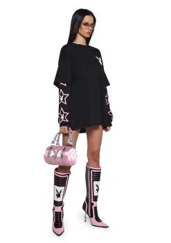 Playboy by Dolls Kill Tops*Bunny Vibe Check Long Sleeve Top