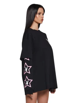 Playboy by Dolls Kill Tops*Bunny Vibe Check Long Sleeve Top