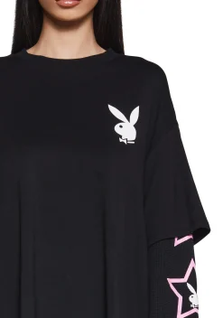 Playboy by Dolls Kill Tops*Bunny Vibe Check Long Sleeve Top