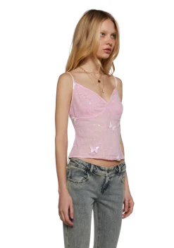 Sugar Thrillz Tops|Plus*Butterfly Away Sequin Top