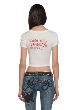 Ed Hardy Bottoms|Pants*Butterfly Denim Flared Jeans