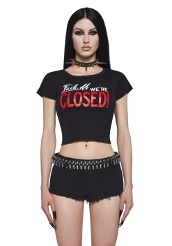 Widow Tops|Plus*Bye Now Graphic Tee