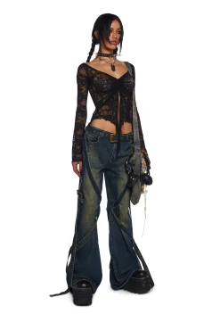 Current Mood Tops*Call It Dreaming Long Sleeve Top - Lace