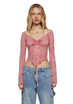 Current Mood Tops|Plus*Call It Dreaming Long Sleeve Top - Pink