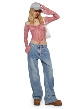 Current Mood Tops|Plus*Call It Dreaming Long Sleeve Top - Pink