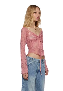 Current Mood Tops|Plus*Call It Dreaming Long Sleeve Top - Pink