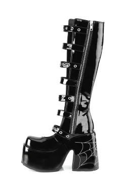 Demonia Boots|Platforms*Camel-223 Glow In The Dark Platform Boots