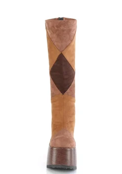 Demonia Boots|Platforms*Camel-280 Knee High Boots - Brown