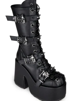 Demonia Boots|Platforms*Camel-155 Platform Boots