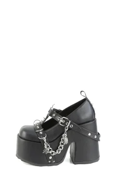 Demonia Boots|Platforms*Camel-33 Platform Mary Janes