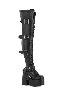 Demonia Boots|Platforms*Camel-305 Thigh High Boots