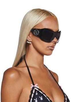 Playboy by Dolls Kill Sunglasses*Camera Shy Shield Sunglasses