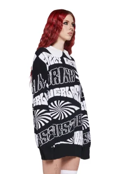 Dolls Kill x Willy Wonka Tops*Candy Inventions Intarsia Sweater