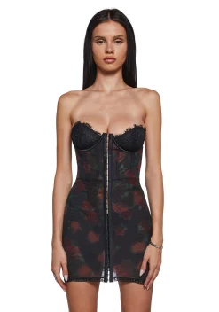 Current Mood Dresses*Captivating Gazes Slip Dress - Rose