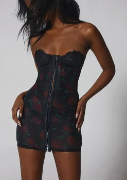 Current Mood Dresses*Captivating Gazes Slip Dress - Rose