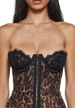Current Mood Dresses*Captivating Gazes Slip Dress - Leopard