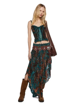 Current Mood Bottoms|Skirts*Carefree Songstress Midi Skirt