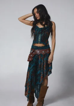 Current Mood Bottoms|Skirts*Carefree Songstress Midi Skirt