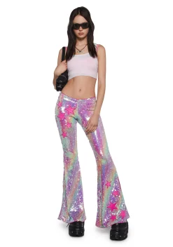 Club Exx Bottoms|Pants*Carnival Starscape Flared Pants