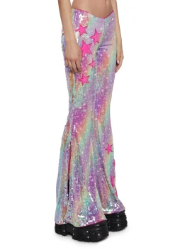 Club Exx Bottoms|Pants*Carnival Starscape Flared Pants