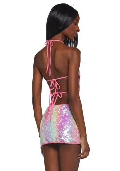 Club Exx Dresses*Carnival Starscape Halter Dress