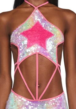 Club Exx Dresses*Carnival Starscape Halter Dress