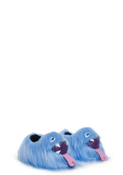Trickz N' Treatz Flats|Slippers*Case Of The Grumpies Fuzzy Slippers - Kooky Monster