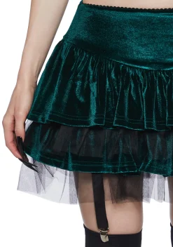Widow Bottoms|Skirts*Cavalier Courtship Mini Skirt - Green