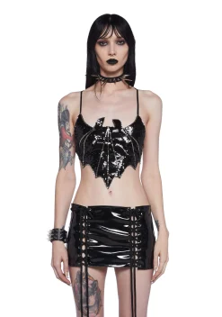 Widow Tops*Cave Rave Sequin Bat Top